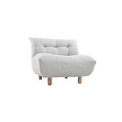 Miliboo Fauteuil scandinave gris et chêne YUMI