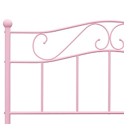 Acheter vidaXL Cadre de lit sans matelas rose métal 160x200 cm