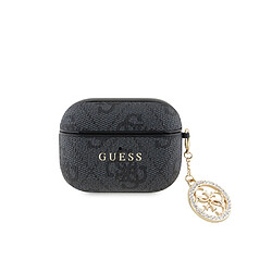 Guess Maroquinerie Guess Coque pour Airpods Pro 4G Script avec Charm Scintillant Ornée de Strass Noir