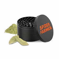 Spider Farmer Moulin à épices aux herbes de 3 pouces 3 Couches Herbe Grinder Moulin à Epices,Grinder Moulin,Pour herbes, Tabac à épices, Céréales, Café,Noir