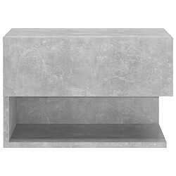 Acheter vidaXL Table de chevet murale Gris béton