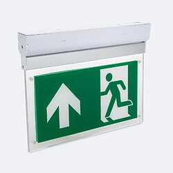 Ledkia Signalisation de Secours LED en Saillie 60lm Permanent/Non Permanent Double Face 3 W