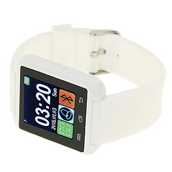 Wewoo Montre connectée blanc pour Android Téléphone Mobile, Appeler Appel de / Musique / Podomètre / Moniteur de Sommeil / Anti-perdus Bluetooth Santé Smartwatch 1.5 pouces Écran LCD pas cher