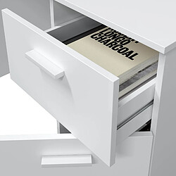 Avis Pegane Bureau en mélaminé coloris blanc artik - Hauteur 73 x Longueur 108 x Profondeur 50 cm