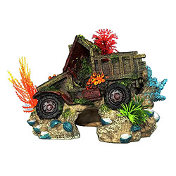 Scène D'aménagement Paysager D'aquarium Artisanat Résine Fish Tank Cave Truck Style Statue de Bouddha d'aquarium