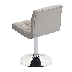 Avis Mendler 2x Chaise de salle à manger Chaise pivotante Kavala simli Cuir Chrome ~ taupe-gris