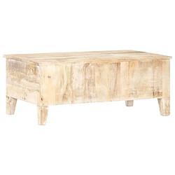 Avis vidaXL Table basse 100x55x40 cm Bois d'acacia brut