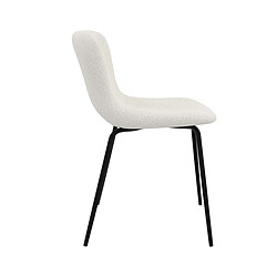 Avis Rendez Vous Deco Chaise Koko blanche effet laine bouclette (lot de 2)