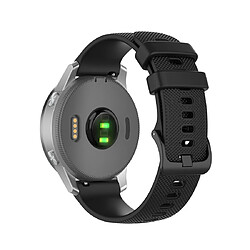 Wewoo Bracelet pour montre connectée de remplacement Smartwatch en silicone Garmintaille 18 mm universel noir 