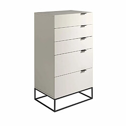 Avis Angel Cerda Chiffonnier en bois gris perle et acier