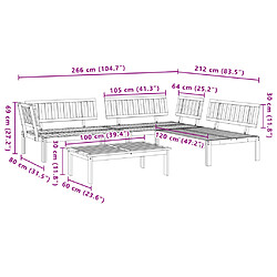 vidaXL Salon palette de jardin 4 pcs bois d'acacia massif pas cher