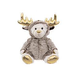 Peluche ours combinaison renne 28cm Marron - FEERIC CHRISTMAS