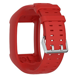 Wewoo Bracelet pour montre connectée Dragonne Sport en silicone POLAR M600 Rouge