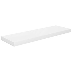 Avis vidaXL Étagère murale flottante 4 pcs Blanc brillant 80x23,5x3,8cm MDF