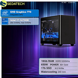 Sedatech Mini-PC Evo ITX • Intel i7-14700K • 16Go DDR5 • 1To SSD M.2 • sans OS