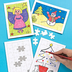 Baker Ross Lot de 6 Puzzles vierges à décorer - Loisirs créatifs pour enfants