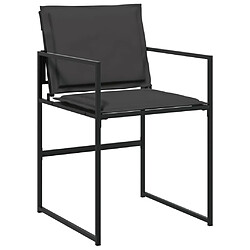 Acheter vidaXL Chaises de jardin et coussins lot de 4 noir acier et textilène