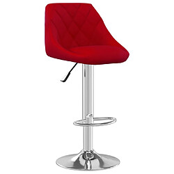 vidaXL Tabouret de bar Rouge bordeaux Velours