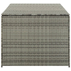 Acheter Helloshop26 Coffre boîte meuble de jardin rangement résine tressée 180 x 90 x 75 cm gris 02_0013119