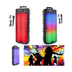 ENCEINTE SONO PORTABLE PARTY BLUETOOTH 800W MOBILE USB TWS LED RGB MSD TELECOMMANDE + MICRO FILAIRE + LASER MULTIPOINTS