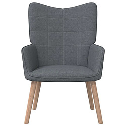 Maison Chic Chaise de relaxation | Fauteuil relax Gris foncé Tissu -GKD81654