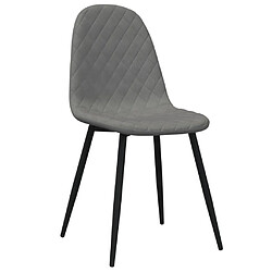 Avis Maison Chic Lot de 2 Chaises à manger | Chaise de salle à manger cuisine Gris clair Velours -GKD34899