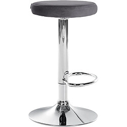 Acheter Non Lot de 2 tabourets de bar Ponte velours chrome