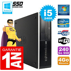 PC HP Compaq 8300 SFF Core I5-2400 Ram 4Go Disque 240 Go SSD Graveur DVD Wifi W7 - Occasion