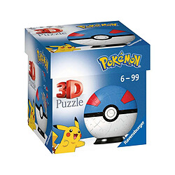 Ravensburger Pokémon - Puzzle 3D Pokéballs: Super Ball (54 pièces) 