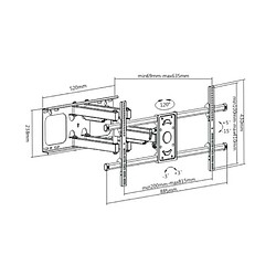 Support mural inclinable/orientable pour écran de 32 à 90 - h3290-6a - MBG FRANCE