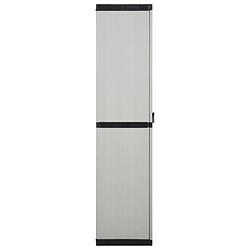 Avis vidaXL Armoire de rangement de jardin 3 étagères Gris/noir 68x40x168cm