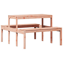 vidaXL Table de pique-nique 110x134x75 cm bois massif de douglas