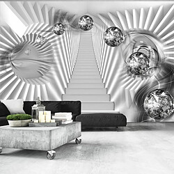 Paris Prix Papier Peint Escalier en Argent 210 x 300 cm 