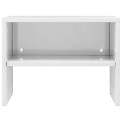 Acheter vidaXL Tables de chevet 2pcs Blanc brillant 40x30x30cm Bois ingénierie