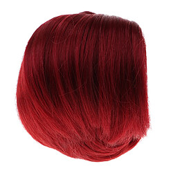 Avis Mode Mâle Poupée Perruque Cheveux Courts DIY Faire Pour 1/3 BJD Poupée Accs Vin Rouge