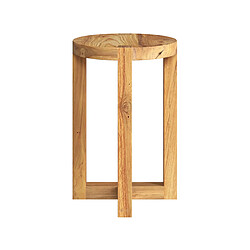 Avis Rendez Vous Deco Tabouret rond Noé en bois de teck recyclé H45,5 cm