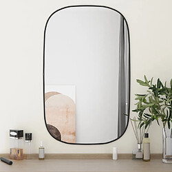 vidaXL Miroir mural Noir 80x50 cm 