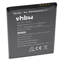 vhbw Li-Ion batterie 1400mAh (3.7V) pour téléphone portable mobil smartphone Archos 50c Neon