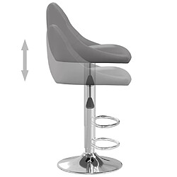 vidaXL Tabourets de bar lot de 2 gris similicuir pas cher