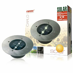 Ranex Lampe solaire Ronde 0,12 W Argenté 5000.197