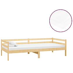 Maison Chic Lit de jour avec matelas, Lit de repos Lit d'invité pour Salon Chambre,Canapé-lit 90x200 cm Bois de pin massif -MN56510