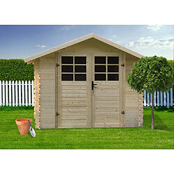 Solid Abri jardin bois traditionnel - 8.88 m2 - 2.98 x 2.98x 2.18 m - 28 mm