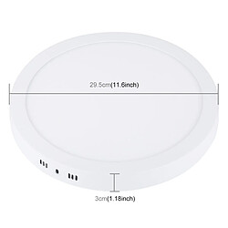 Acheter Wewoo Voyant rond de surface de la lumière blanche chaude de 24W LED avec le conducteur de LED, 30cm 120 SMD 2835 3000K, CA 85-265V