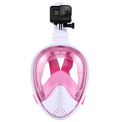 Wewoo Masque de plongée rose pour GoPro HERO6 / 5/5 Session / 4 Session / 4/3 + / 3/2/1, Xiaomi et autres caméras d'action, taille L / XL 260mm Tube Sports nautiques Équipement de complet Dry Snorkel