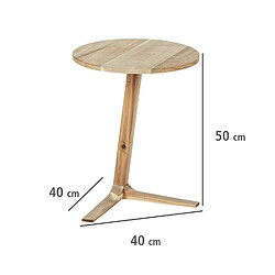 Avis WENKO Table d'appoint ronde Acina en bois d'Acacia