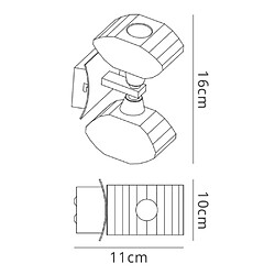 Luminaire Center Applique murale Alfa avec interrupteur 2 Ampoules G9, chrome poli