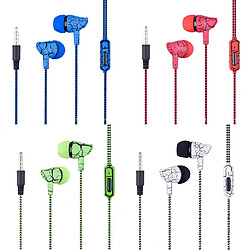 GUPBOO Chargeur mural universel en tissu pour casque filaire sport intra-auriculaire de 3,5 mm avec prise US et contrôle d'image de fissure