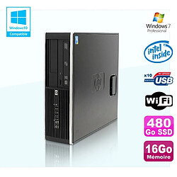 PC HP Compaq Elite 8100 SFF G6950 2,8 GHz 16Go 480Go SSD Wifi Graveur W7 Pro · Occasion 