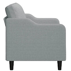 Avis vidaXL Canapé à 2 places Gris clair 120 cm Tissu