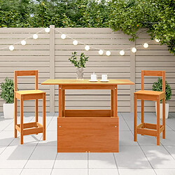 Avis vidaXL Table de jardin cire marron 100x50x75 cm bois massif de pin